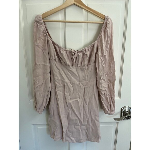 Aritzia Sunday Best Delilah Long Sleeve Mini Dress in Damask Pink Size Small - Picture 3 of 7